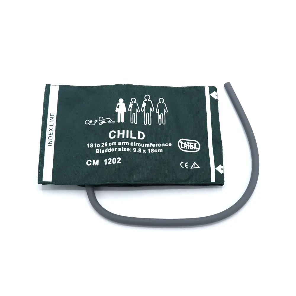 Brazalete -Pediatrico 26cm NIBP Blood,Mindray/Edan/Comen Monitor Accessories Nylon  Pressure Cuff Single Tube NIBP Cuff 